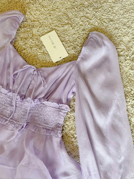 purple layered fairy puffy dress