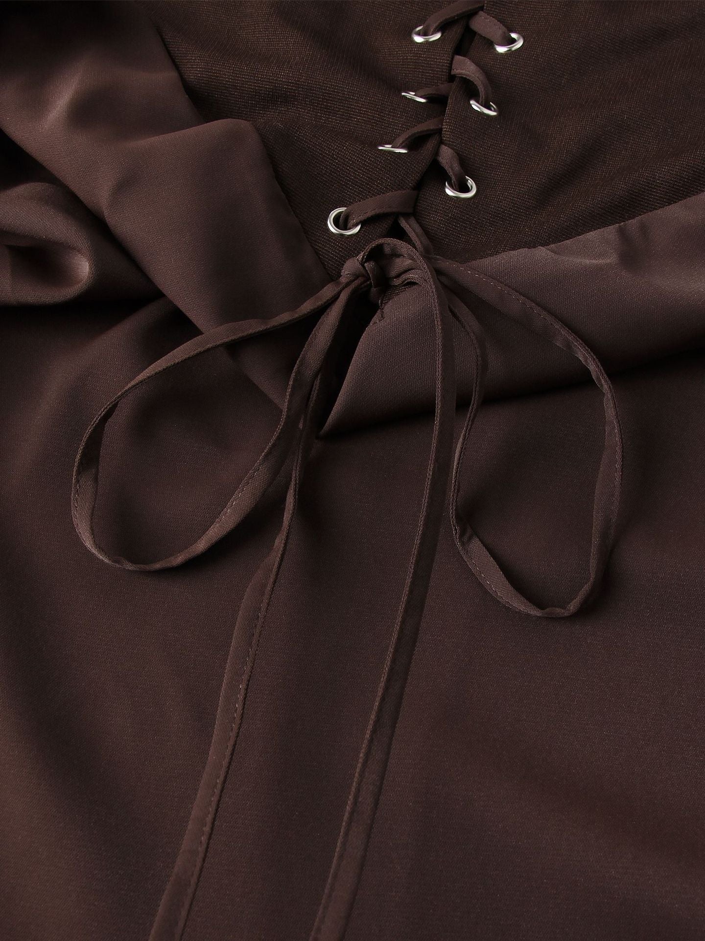 brown bandeau herringbone evening dress