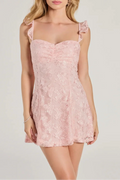 Butterfly Lace A-Line Mini Dress