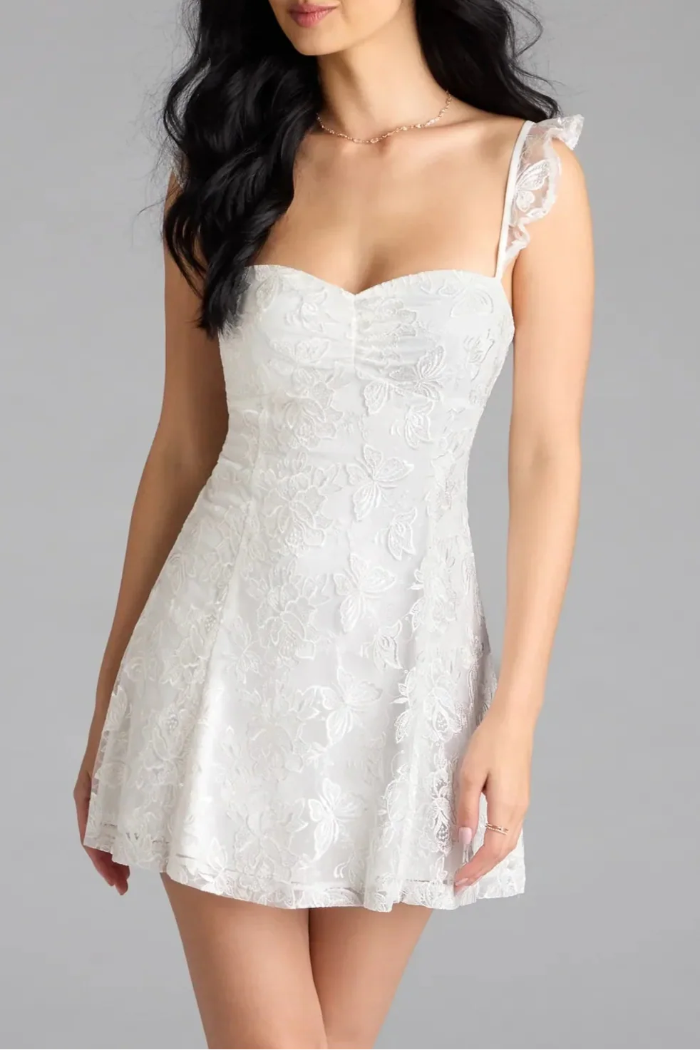 Butterfly Lace-Up Skater Dress