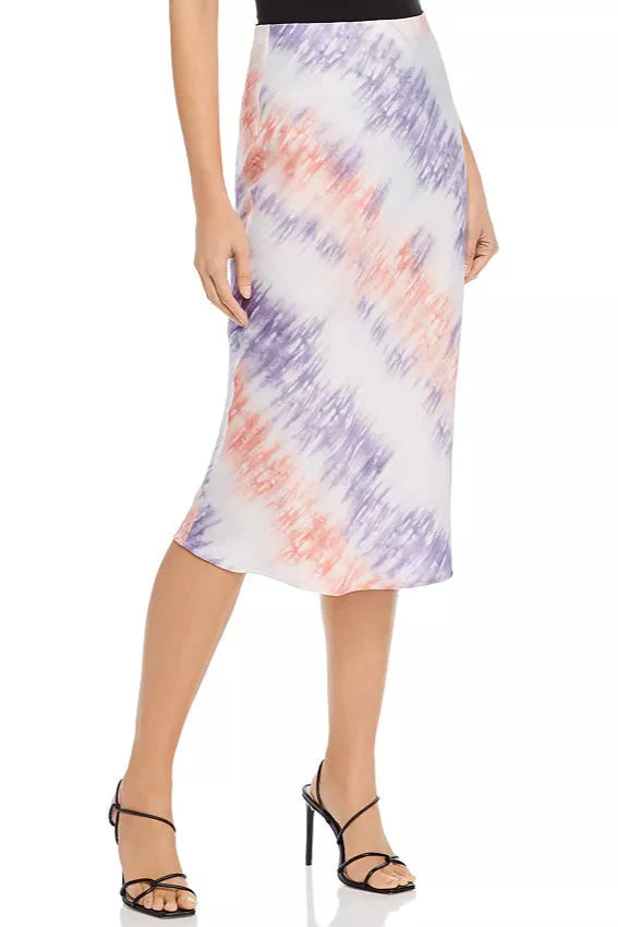 pink purple Tie-Dye Cropped Camisole & Slip Skirt