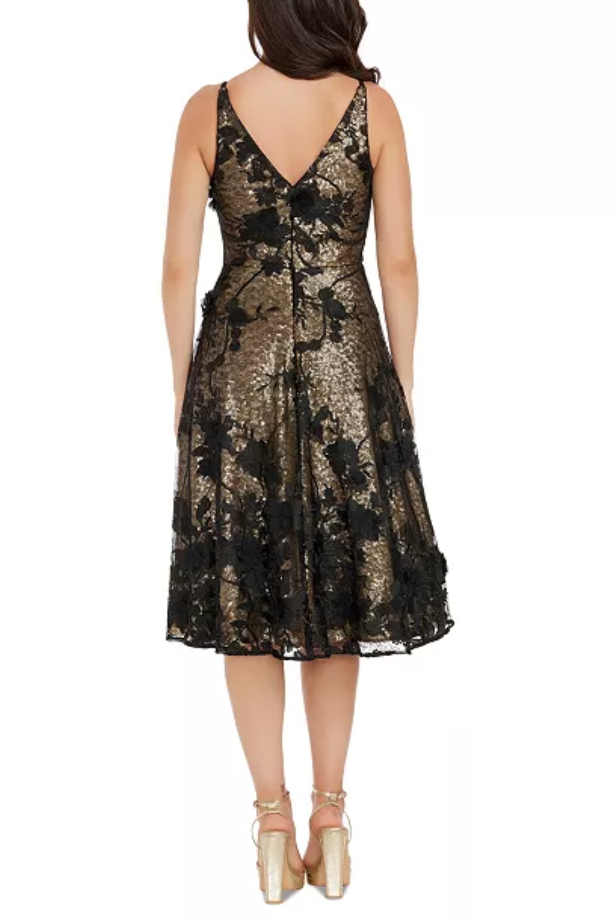WOMEN'S SEQUIN AND LACE DRESS