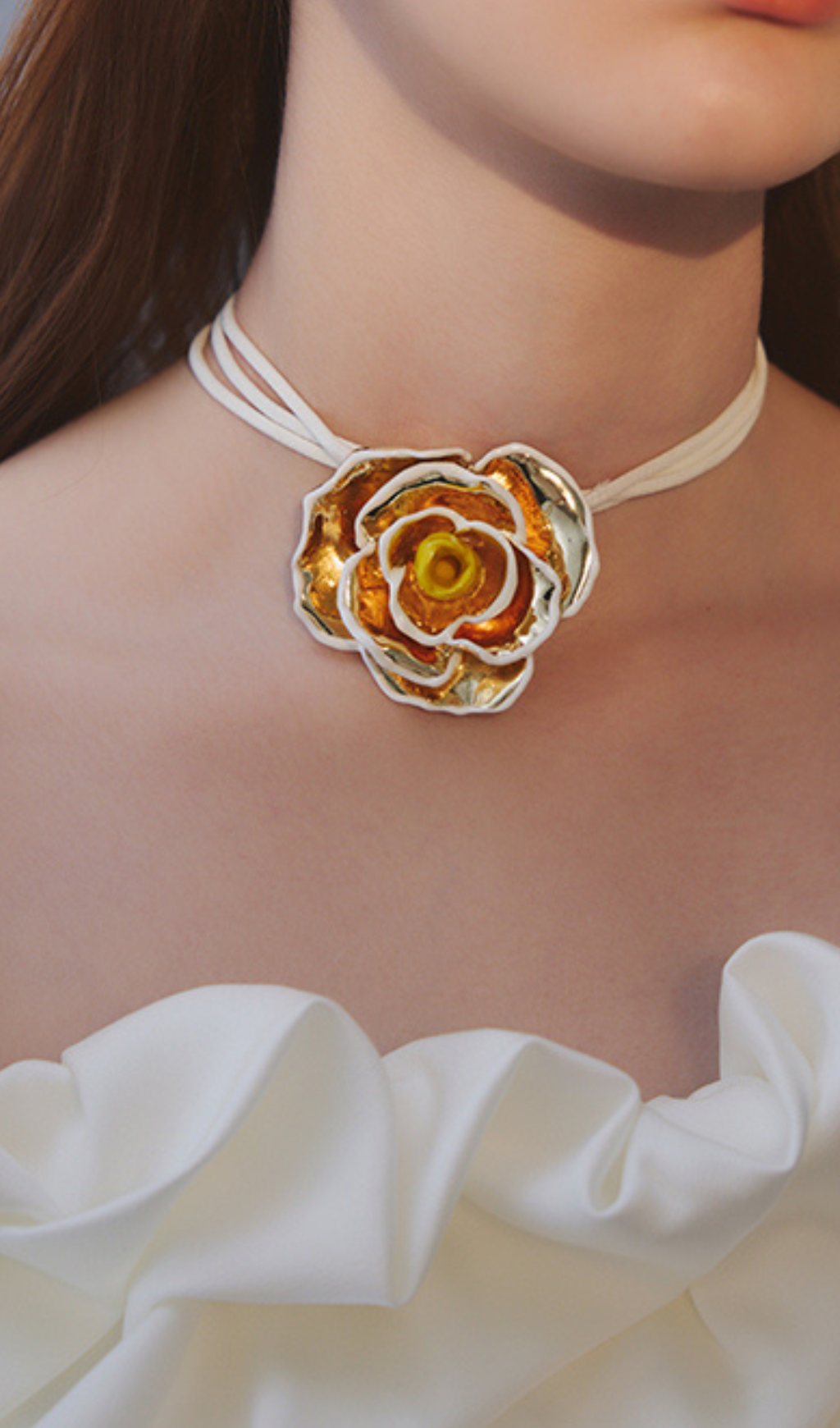 flower rose necklace