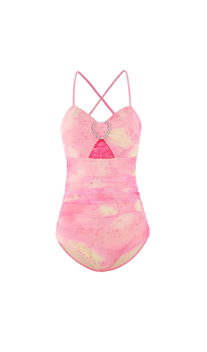 Duy Pink One-Piece Swimsuit