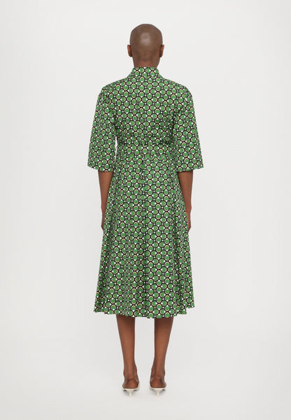 Varenna Cotton Shirt Dress - Green