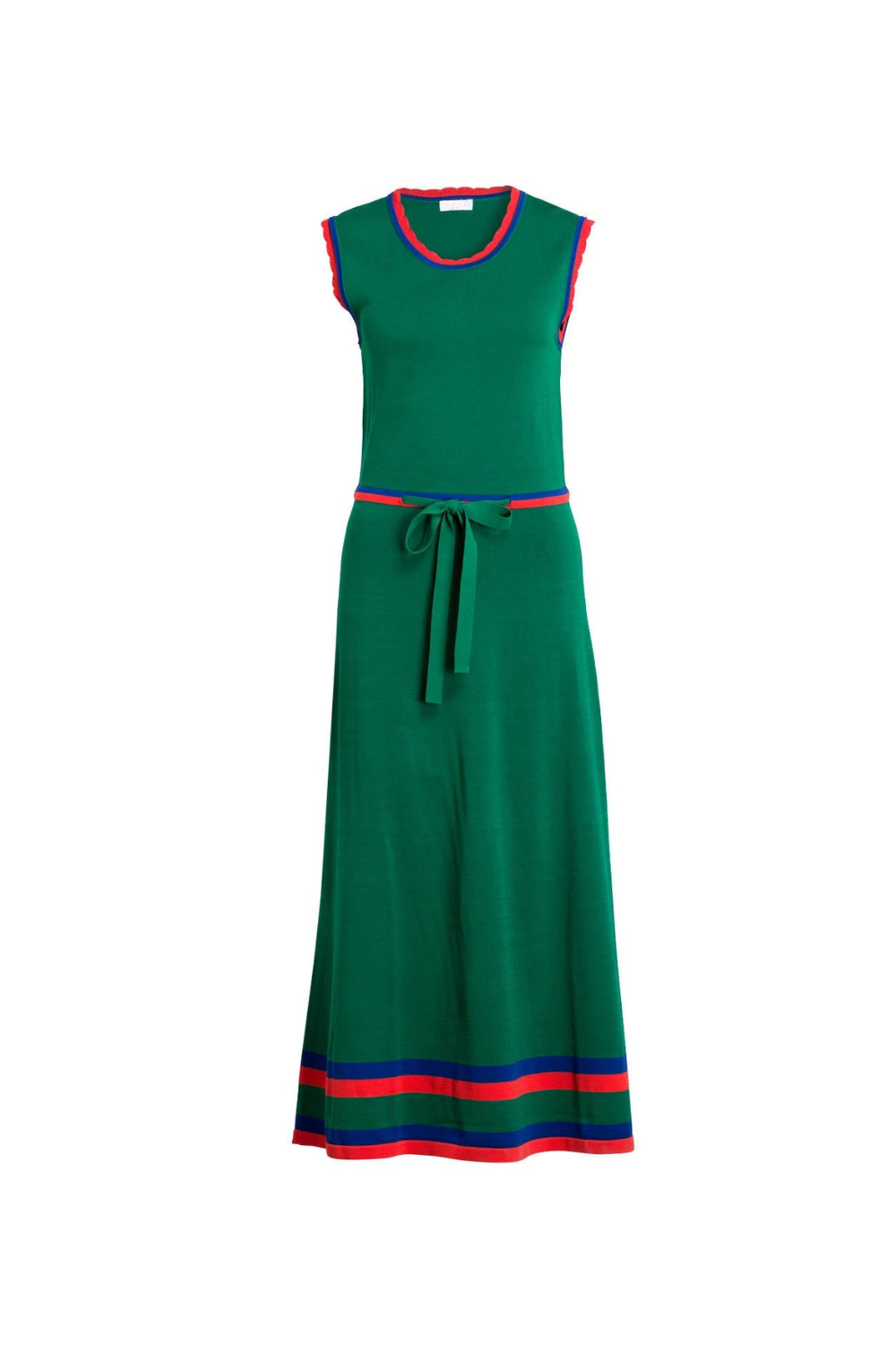 Melisse Sleeveless Stretch-knit Dress In Vert Vegetal