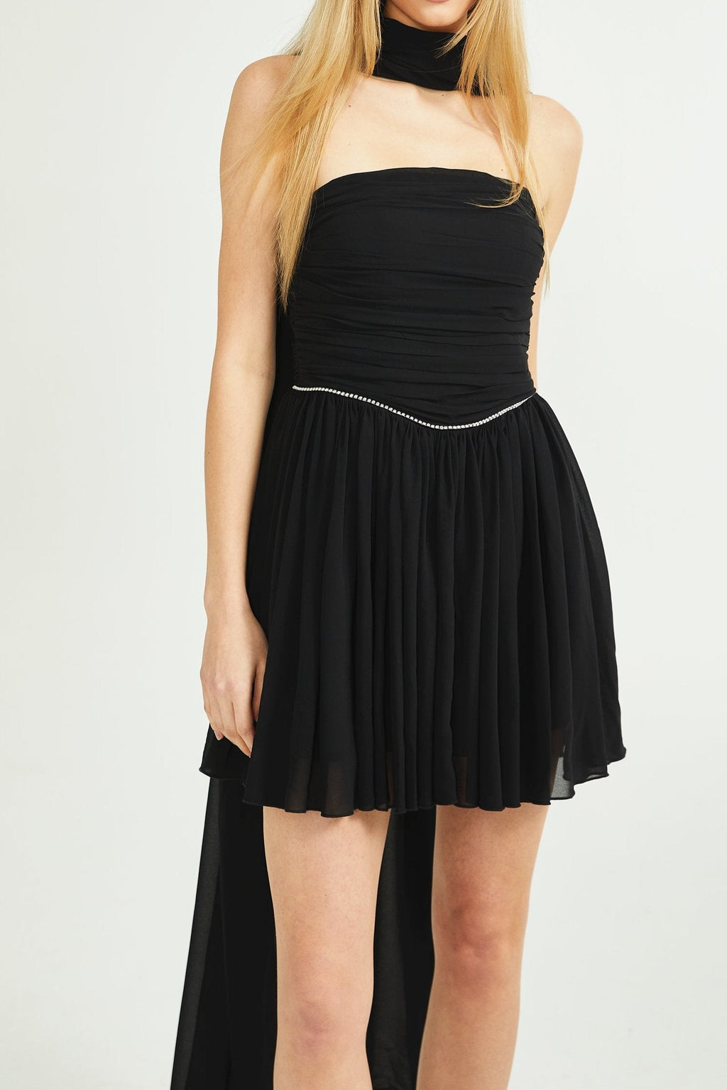 Nadine embellished pleated dress