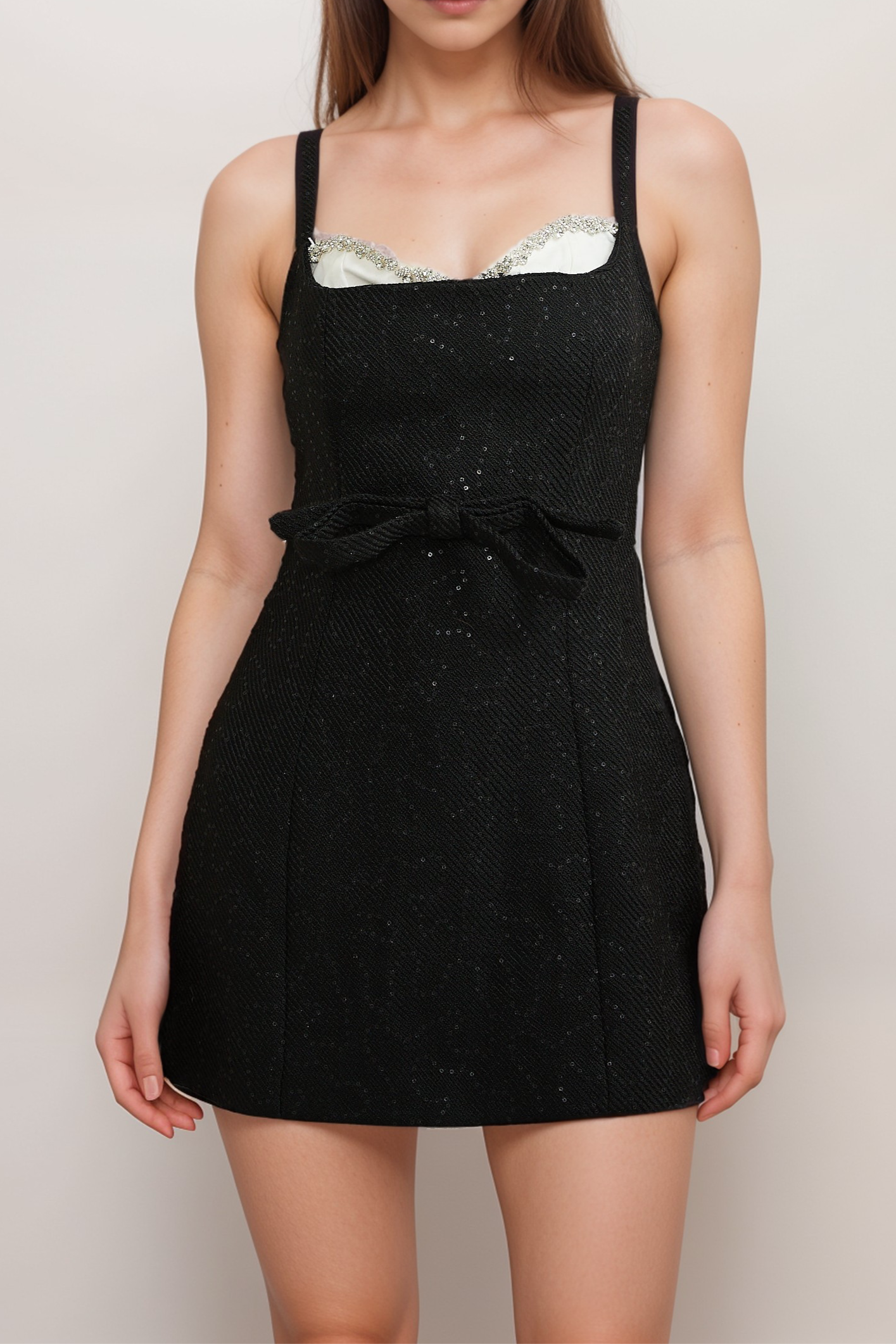 Amore crystal sequinned dress