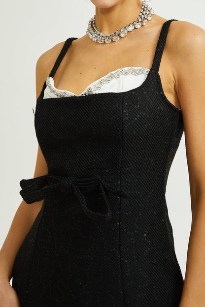 Amore crystal sequinned dress