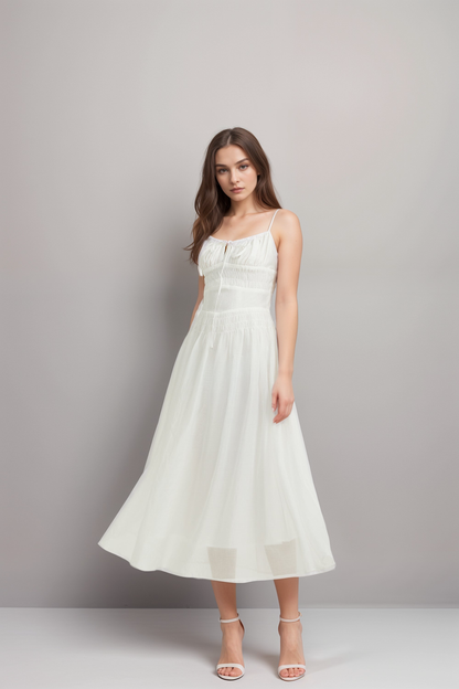 Sancia spaghetti-strap layered dress