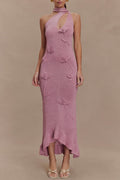 Celestino Floral Metallic Knit Maxi Dress - Pink