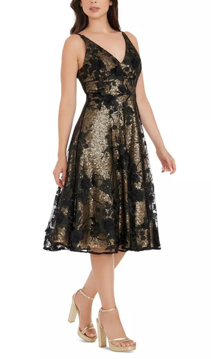 WOMEN'S SEQUIN AND LACE DRESS