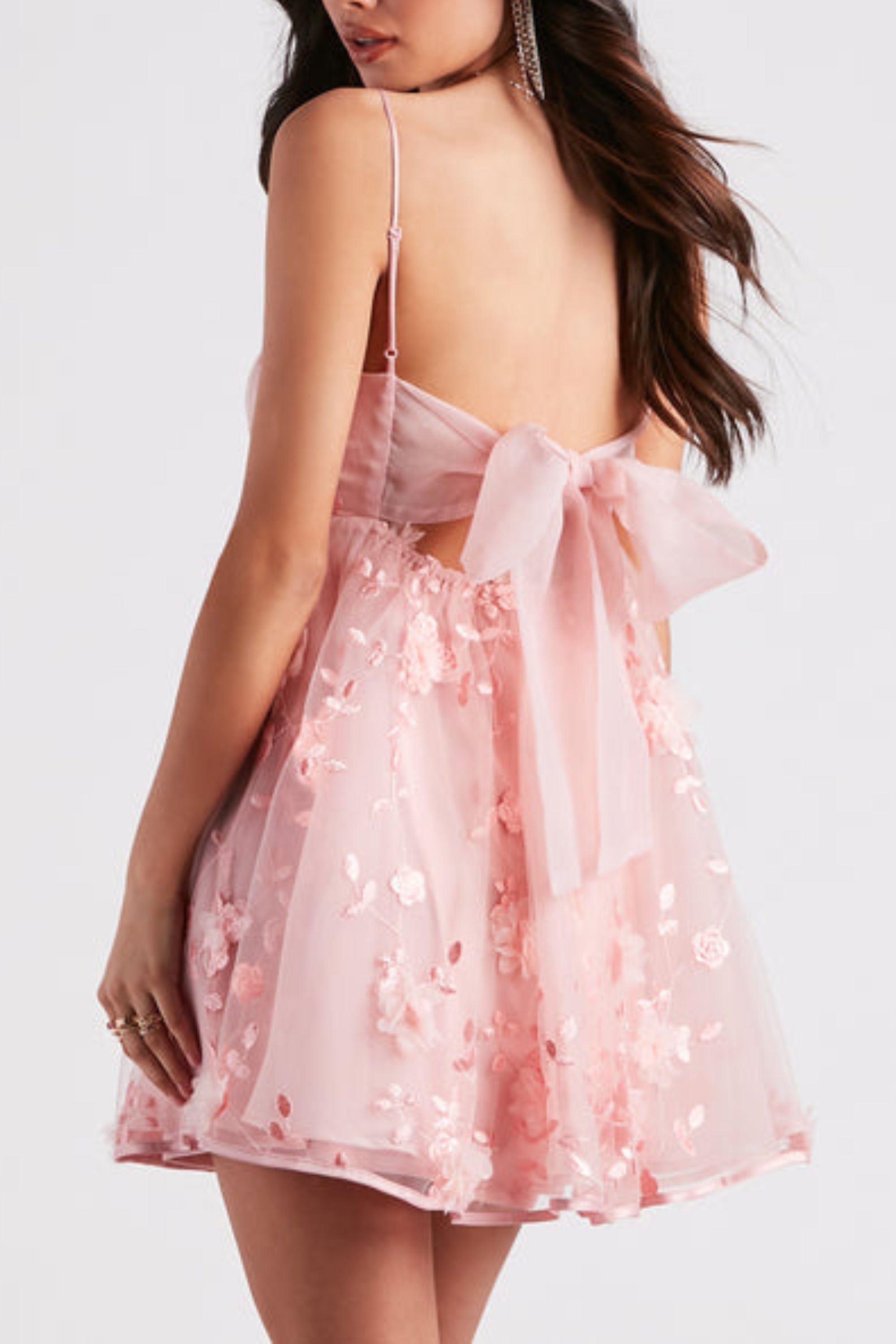 Flower Mini Party Dress