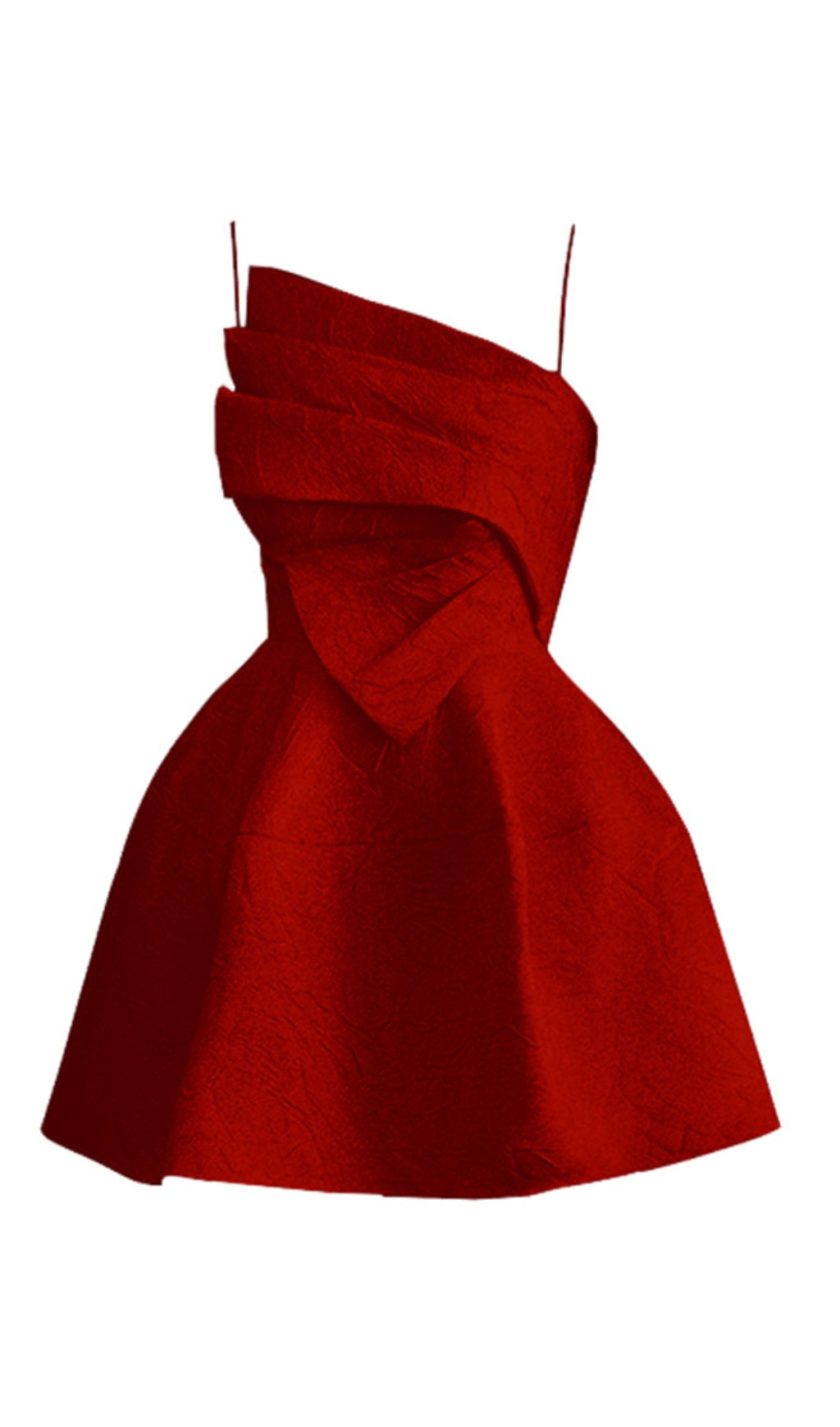 Red Strappy Mini Dress - Backless Party Dress with Adjustable Straps