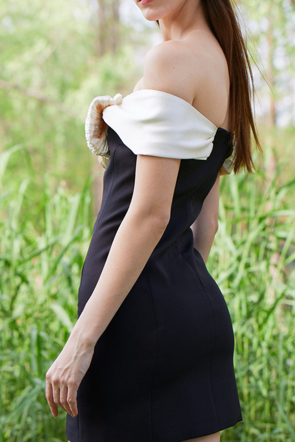 Black Bow Mini Dress - Classic Party Dress with Bow Accent