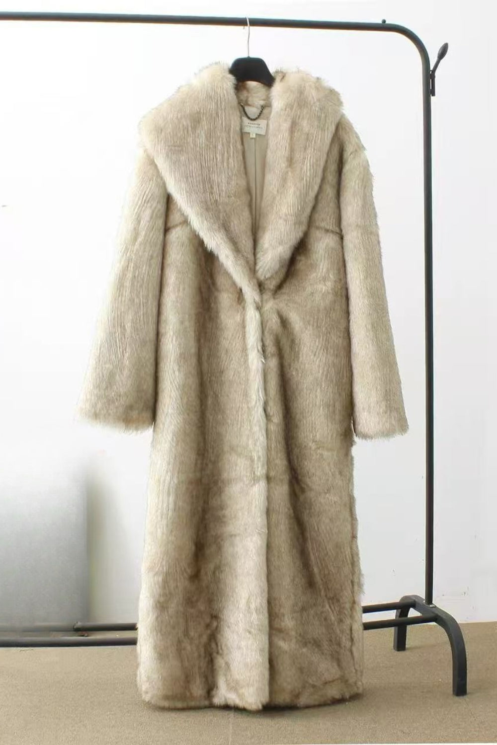 Gray Gradient Faux Fox Fur Eco Friendly Coat