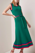 Melisse Sleeveless Stretch-knit Dress In Vert Vegetal
