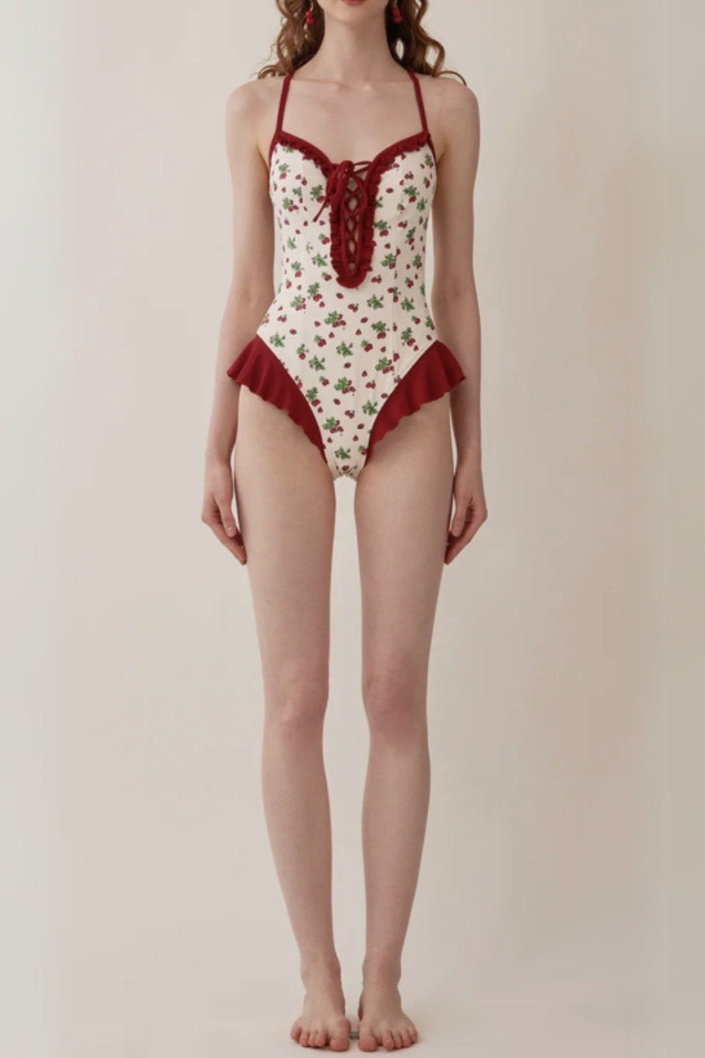 Dandy Strawberries Printed One-Piece Swimsuit