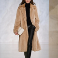 Women's Vintage Elegant Camel Fur Coat