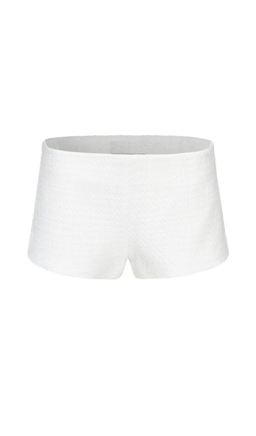 BOW-EMBELLISHED RHINESTONE SET IN WHITE