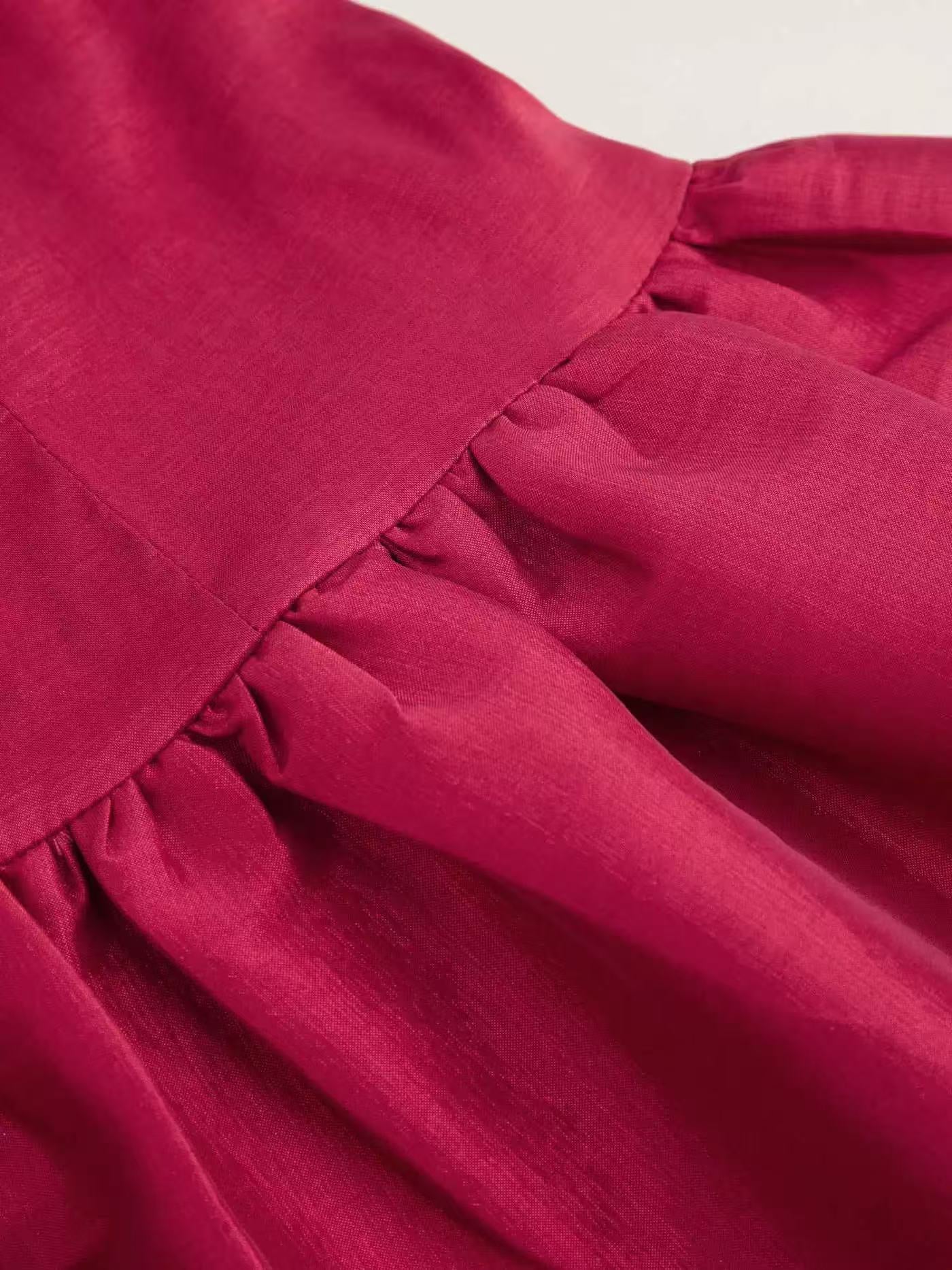 camisole waist slim sleeveless mini dress in red