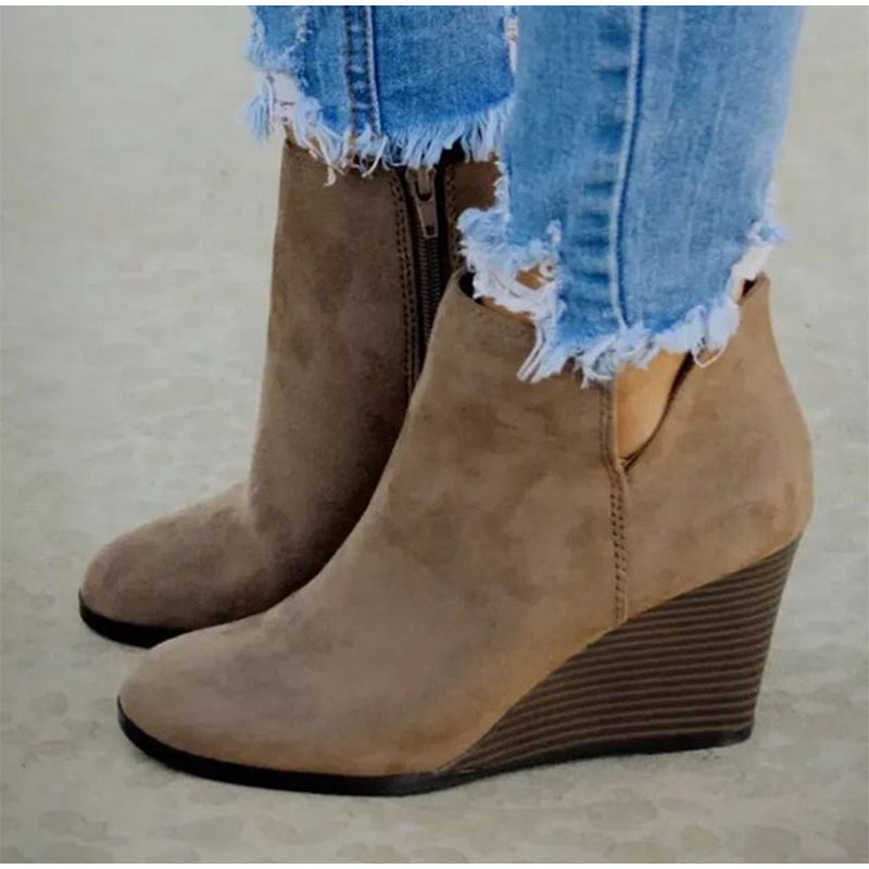 High Heels Wedges Ankle Boots