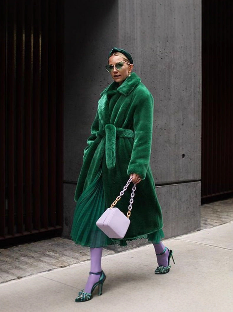 imitation fur coat thickened