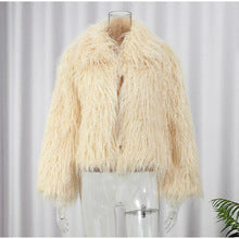 michaelia fur lapel jacket in white