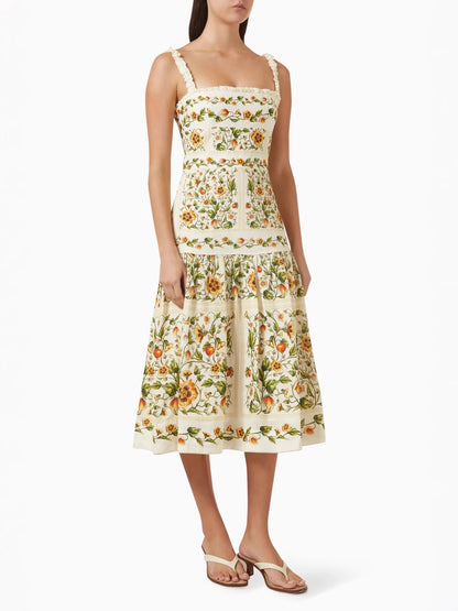 Floral print Pattern Vacation Midi dress
