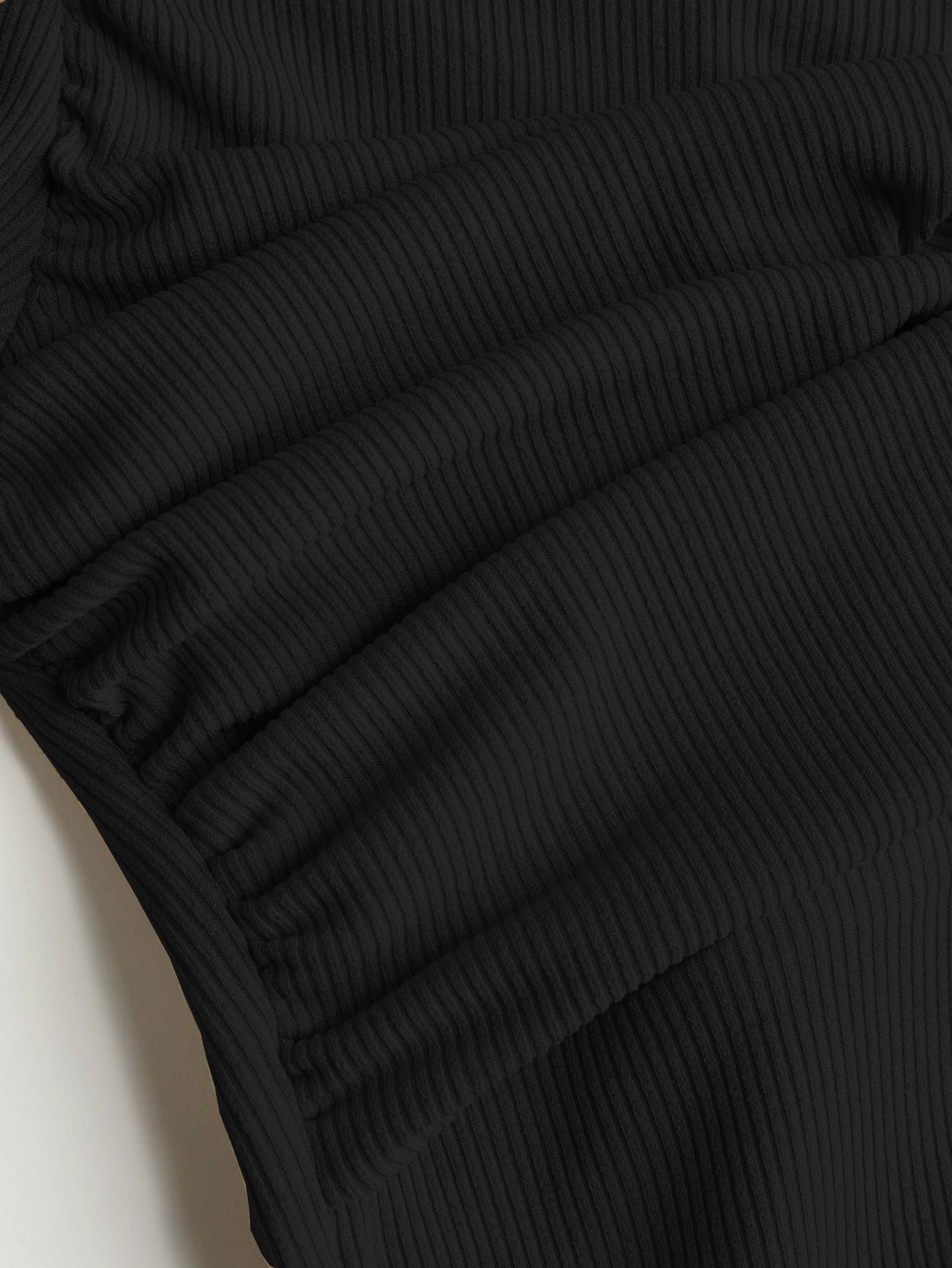 beverly black Square neck high-waisted short dress