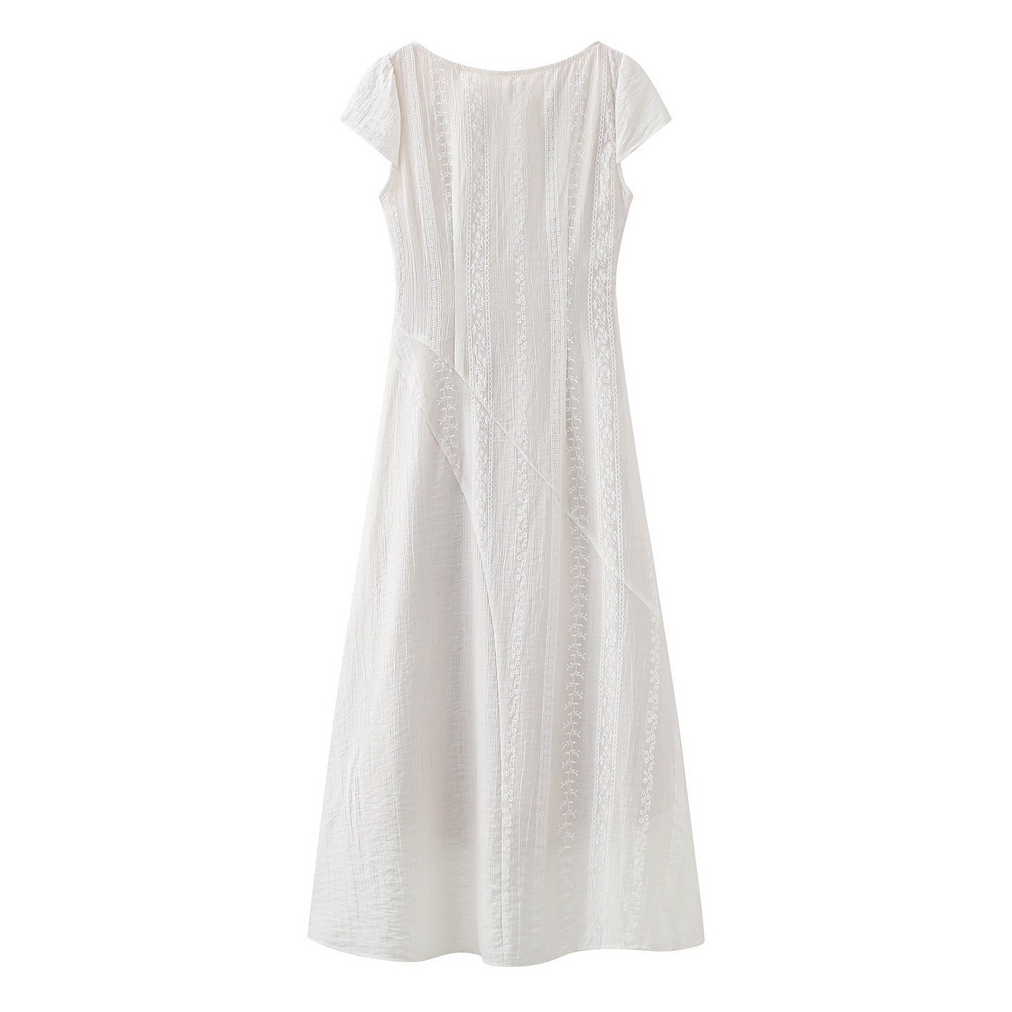 Lily Lyocell fiber embroidery midi dress