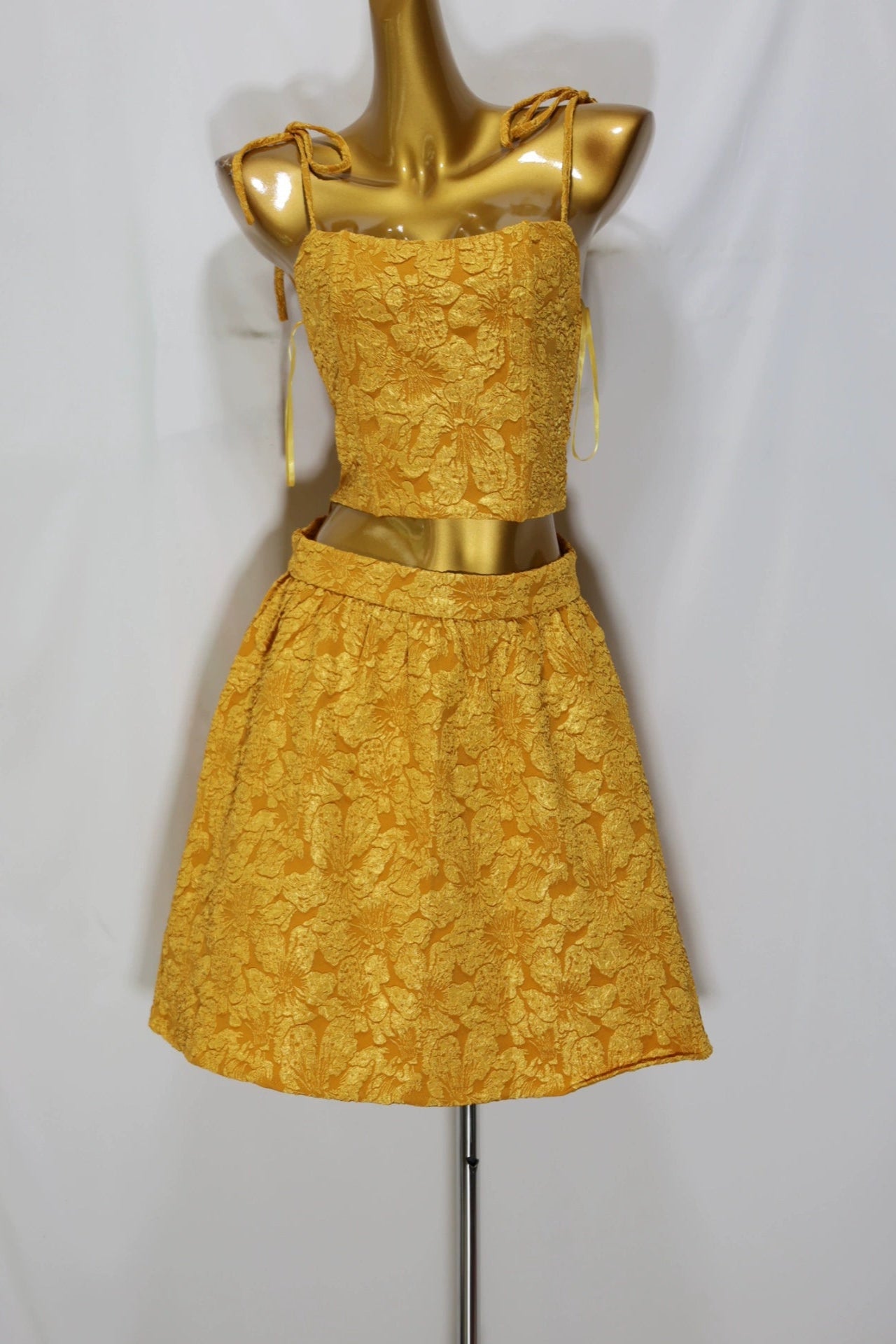 jacquard suspender skirt set