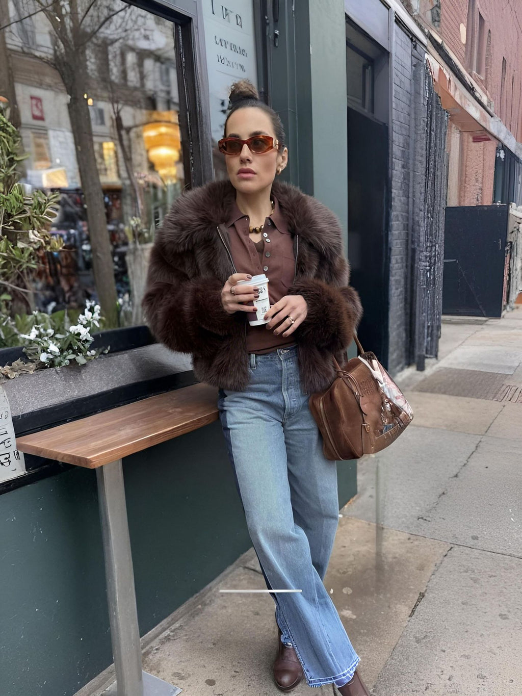 samantha imitation fur jacket