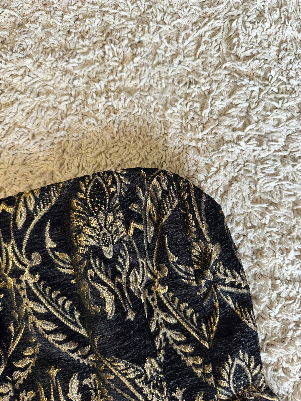 gold thread embroidery thick bandeau mini dress