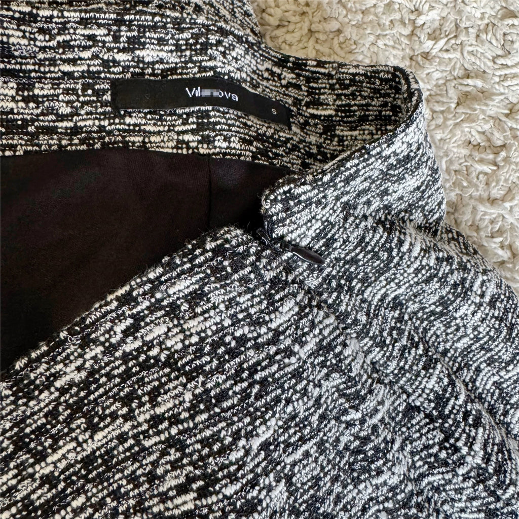 mixed silver thread fine glitter gold button vest hip-hugging skirt