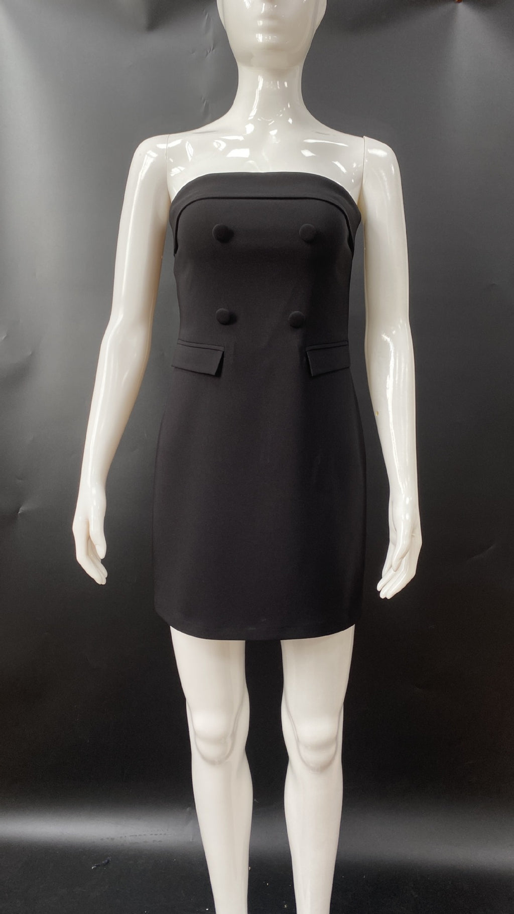 dominic off-shoulder mini dress in black