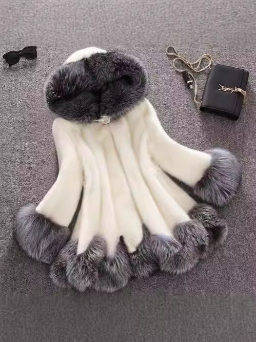 imitation fox fur collars hooded coats