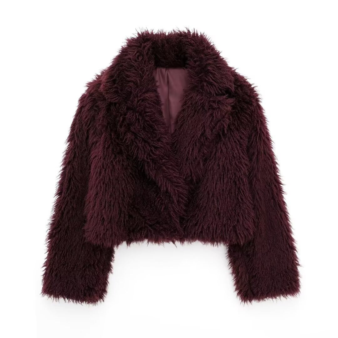 mag lambswool thick fur coat