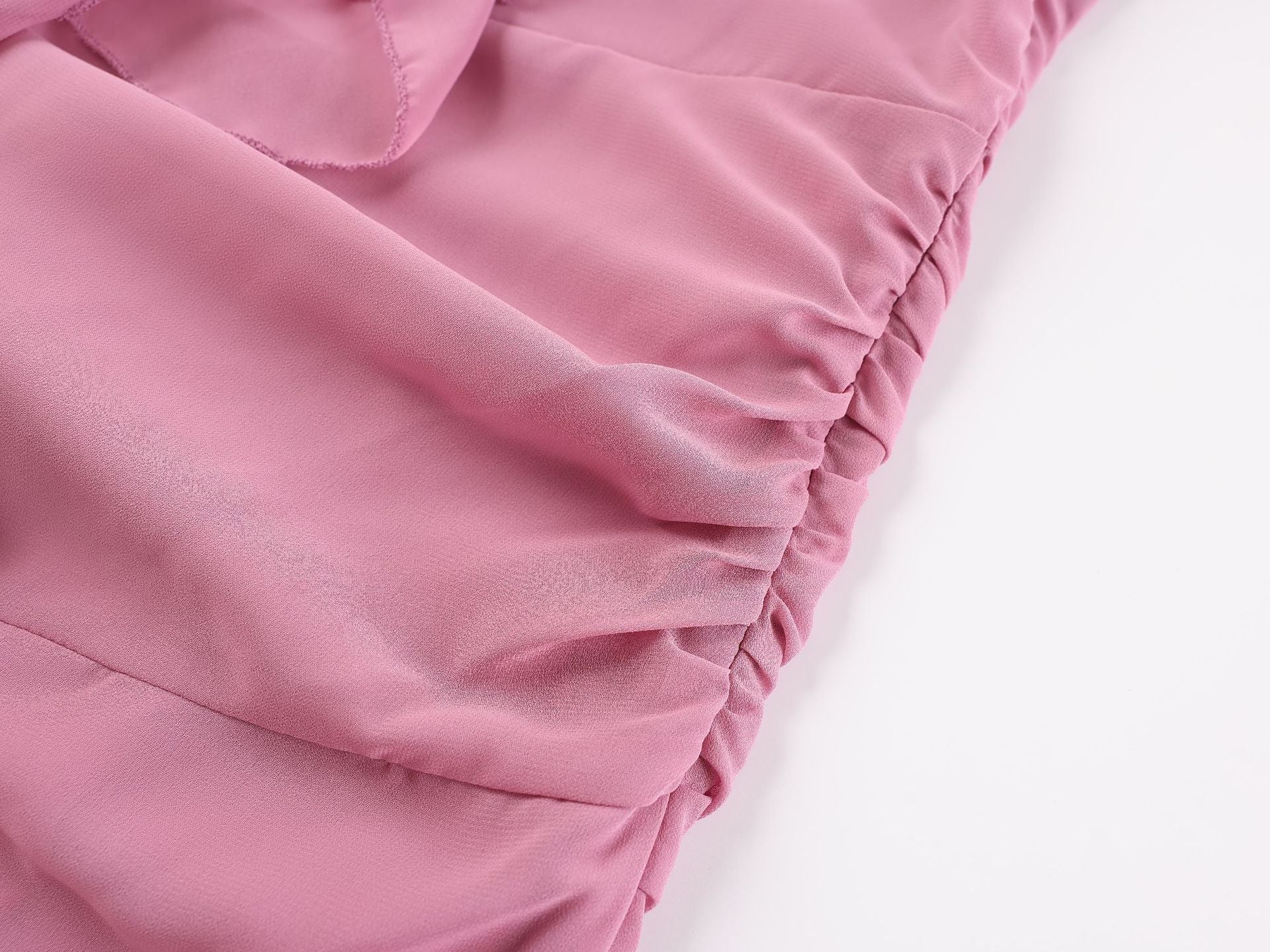 purple Ruffled Chiffon maxi Dress