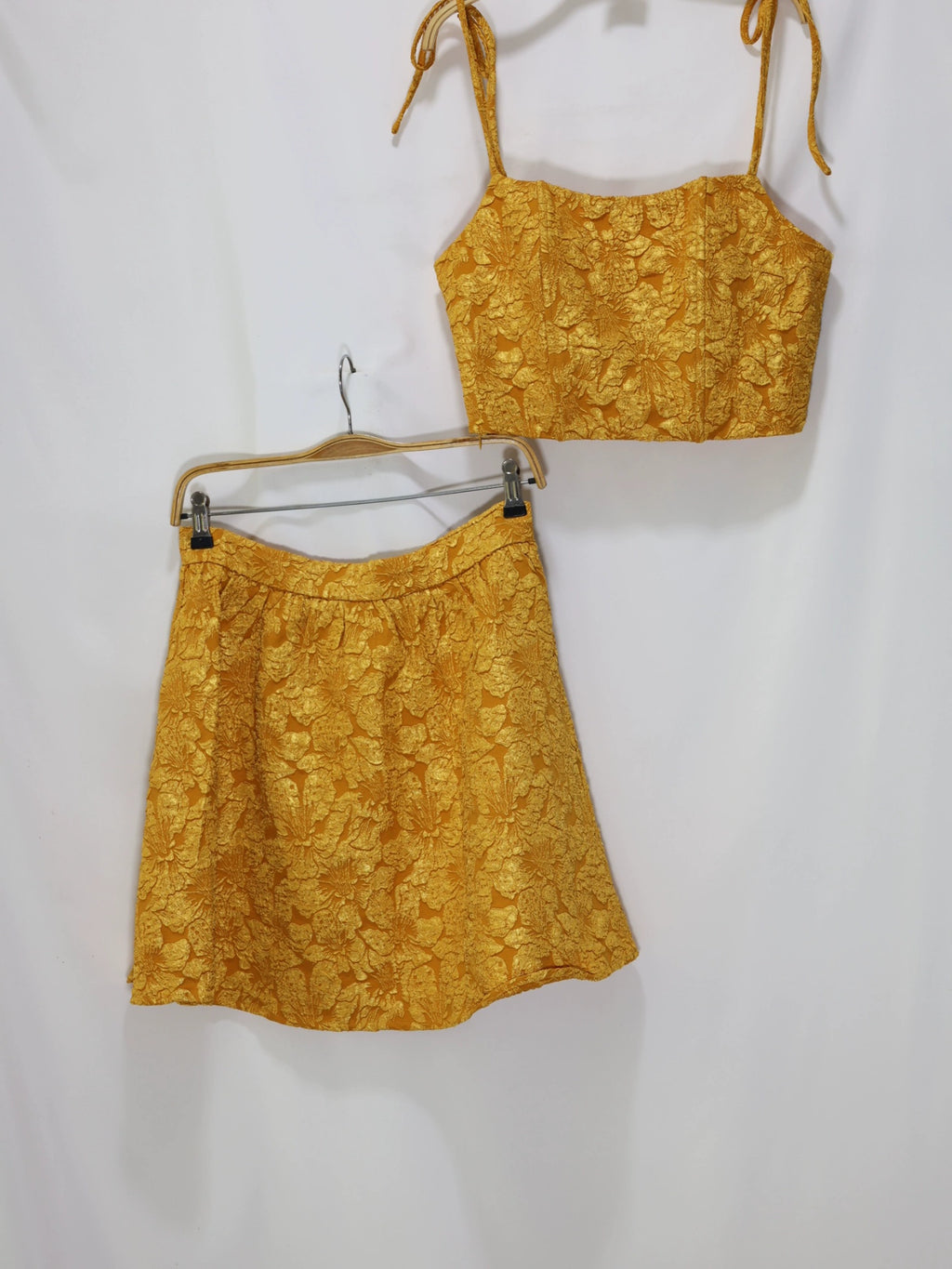 jacquard suspender skirt set