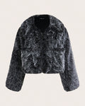 imitation fox fur long sleeve short jackets