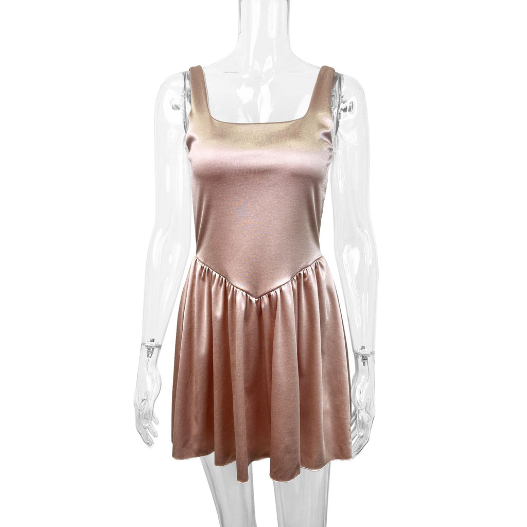 alice pink slip mini dress