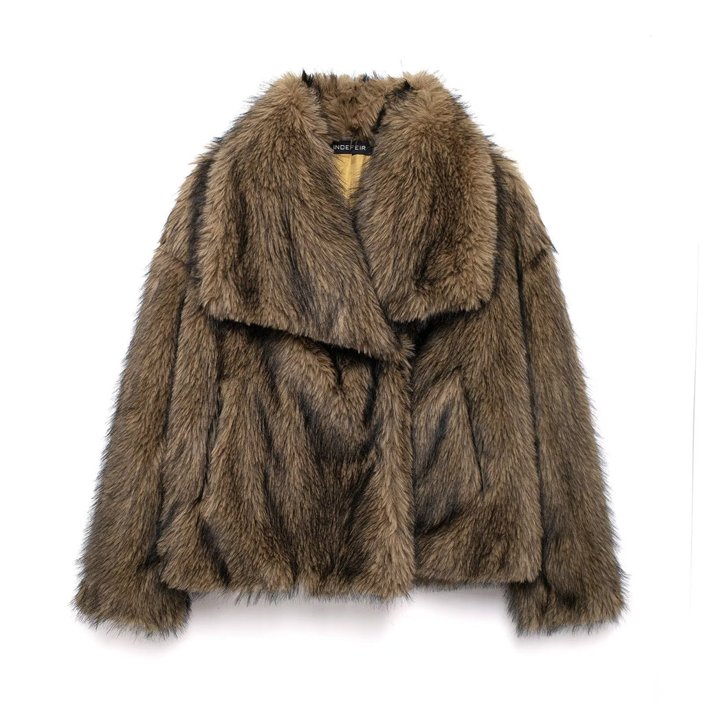 mag lambswool thick fur coat