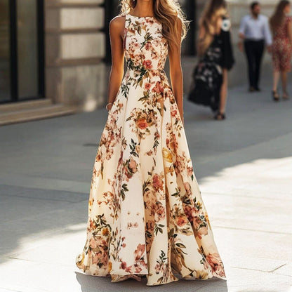 mamie floral Printed sleeveless maxi dress