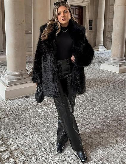 Lily Faux Fur Fur Jacket Mid-length Warm Coat