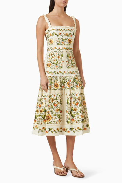 Floral print Pattern Vacation Midi dress