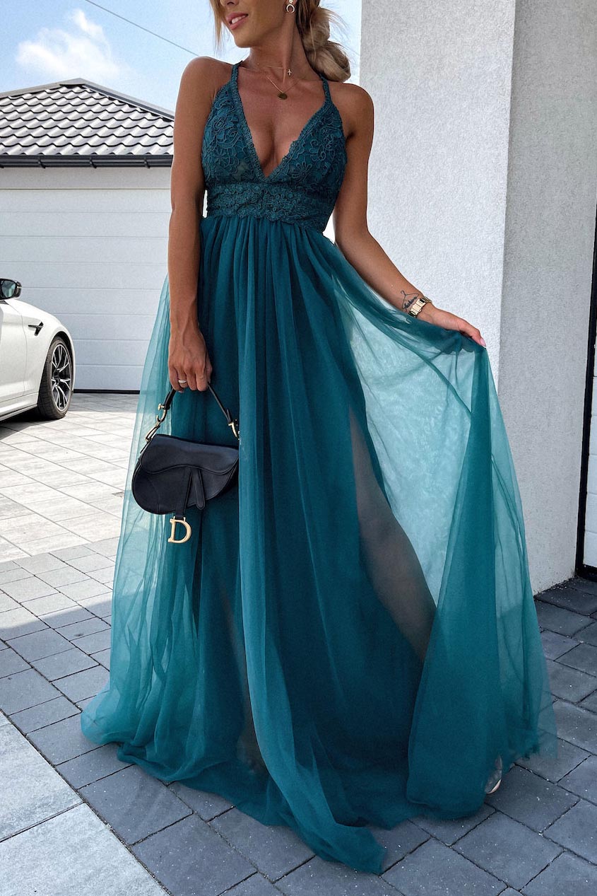 Lace sleeveless Maxi Dress