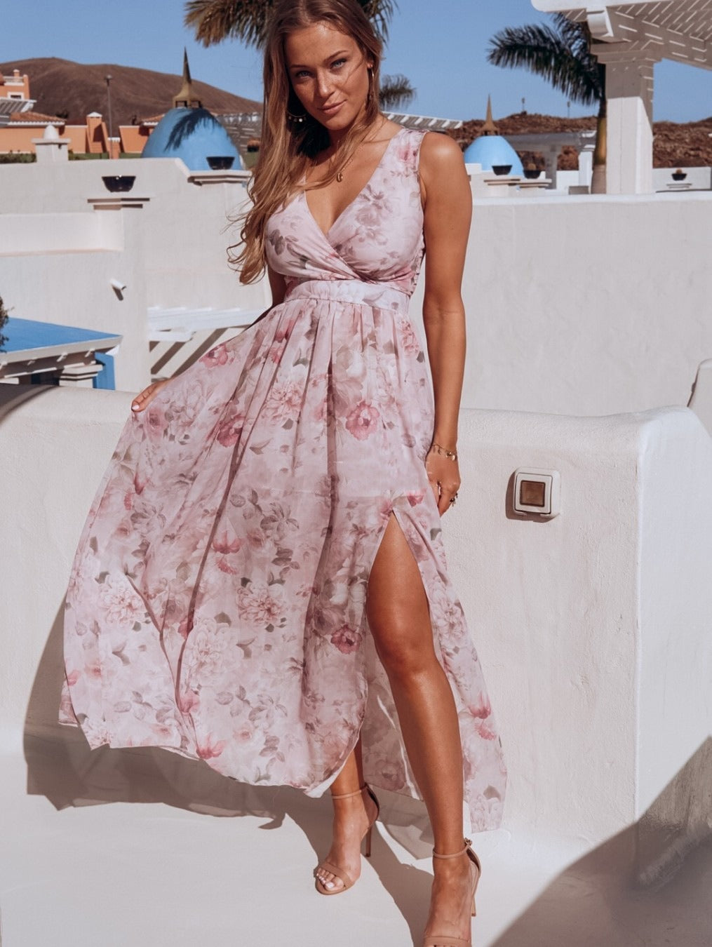 Dong Chiffon Floral Print Casual Dress