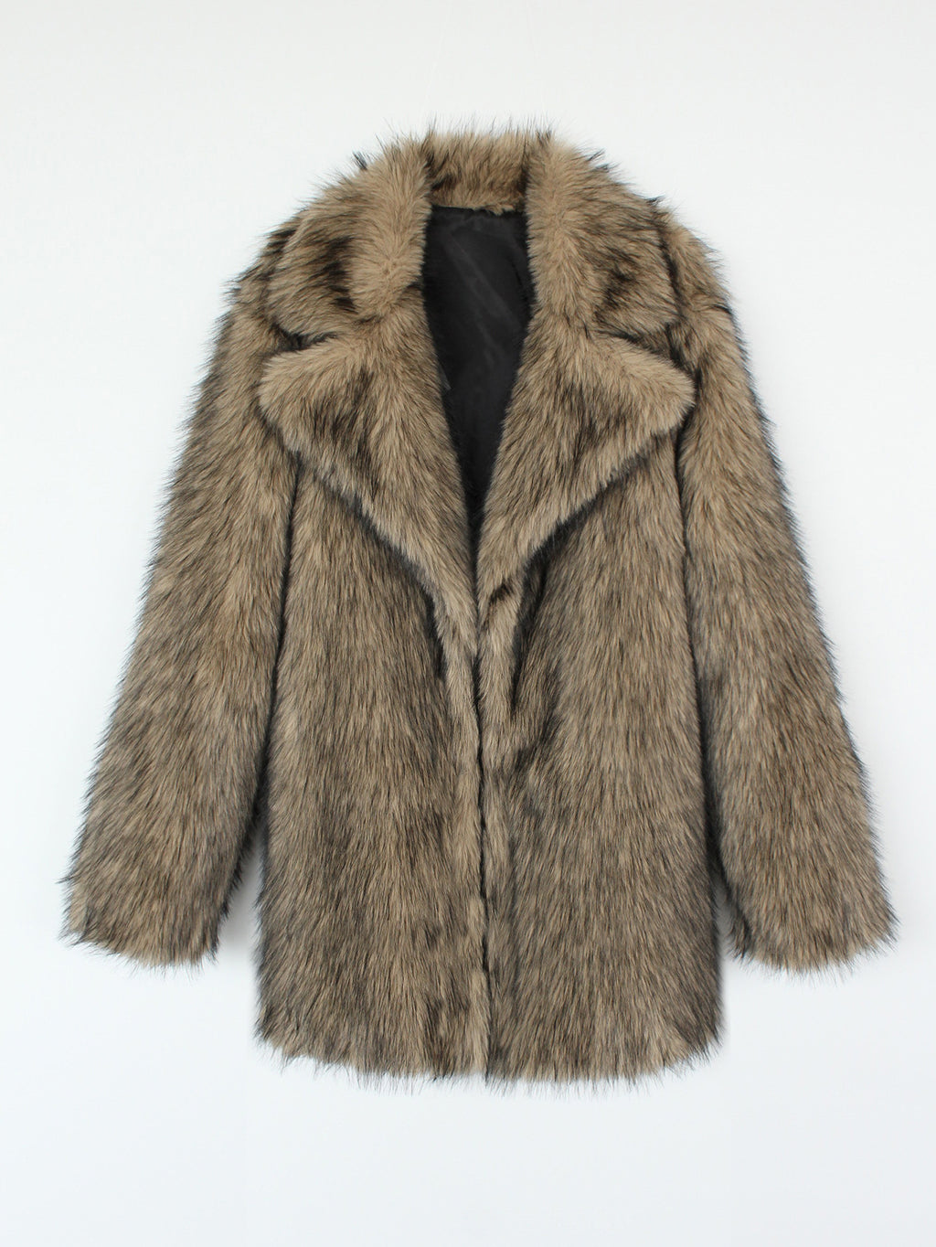 suit collar imitation fox fur coat