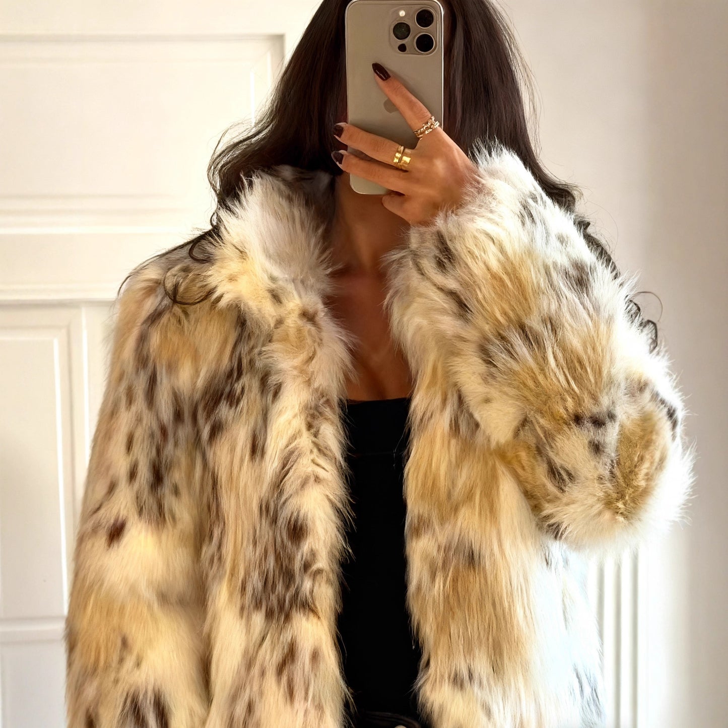 murray faux fur dyed coat